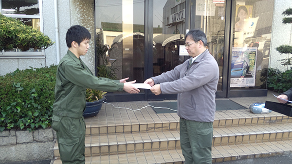 平成26年度入社式を執り行いました。今年度は男性新卒3名,女性新卒1名を採用しました。
