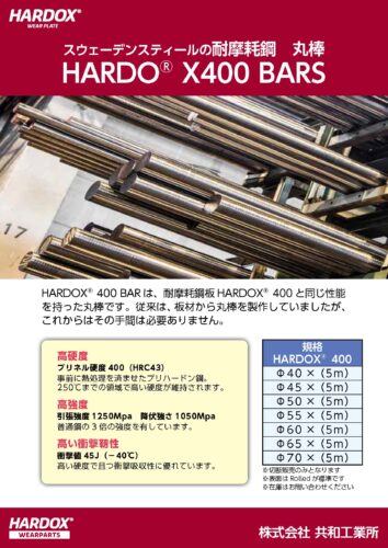 耐摩耗鋼板HARDOX 400 BARS
