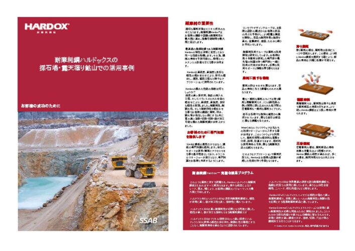 耐摩耗鋼板HARDOXの採石場・露天堀り鉱山での活用事例