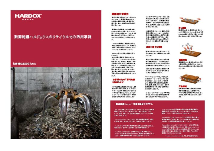 耐摩耗鋼板HARDOXのリサイクルでの活用事例